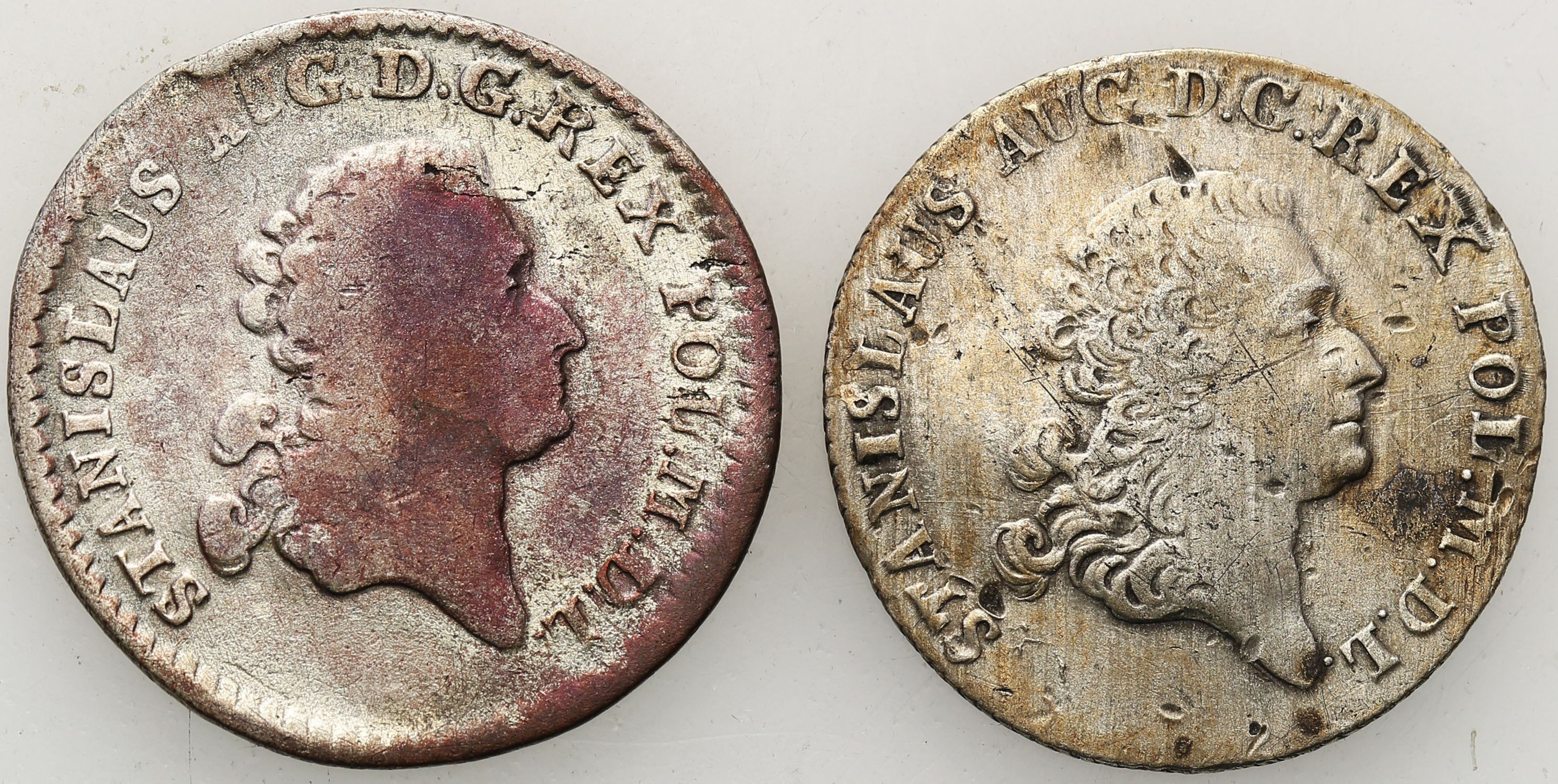 Stanisław August Poniatowski. Złotówka (4 grosze) 1766, 1767 Warszawa, zestaw 2 monet
